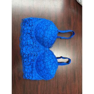 PINK Victoria’s Secret Blue Lace Bralette Size Medium
